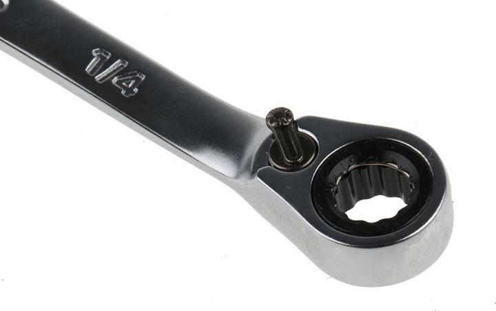 Produktbild Bahco 1/4" Knarren-Ring-Maulschlüssel mit Chrom-Finish, 128 mm (1/4")