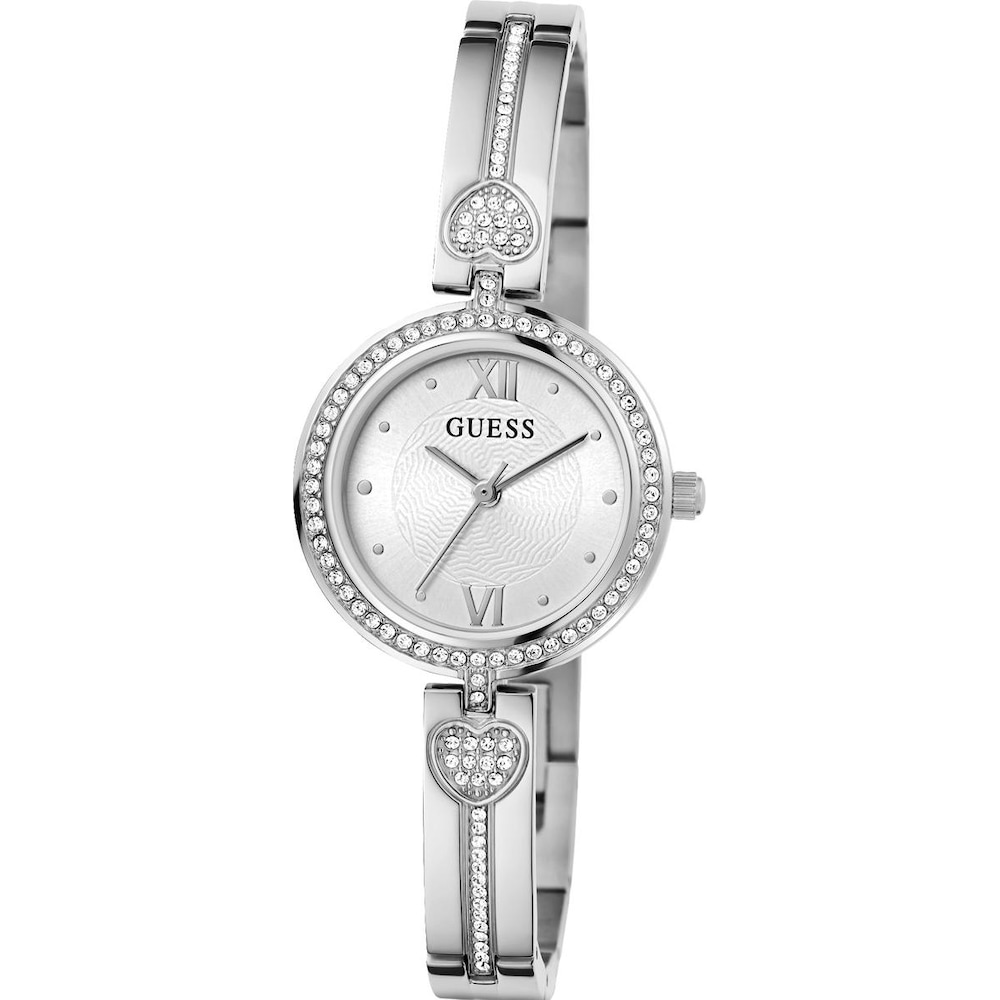 Guess, Armbanduhr, LOVEY Armbanduhr, Silber, (Analoguhr, 27 mm)