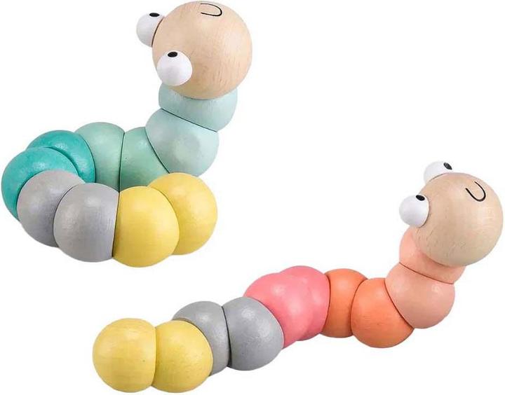 Productafbeelding Bigjigs Holzwurm - Pastell