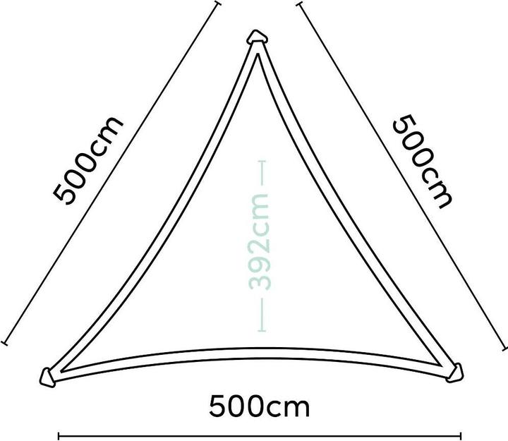Actual product image Platinum Sun & Shade Taud de soleil Dreamsail Triangle 500x500x500 cm