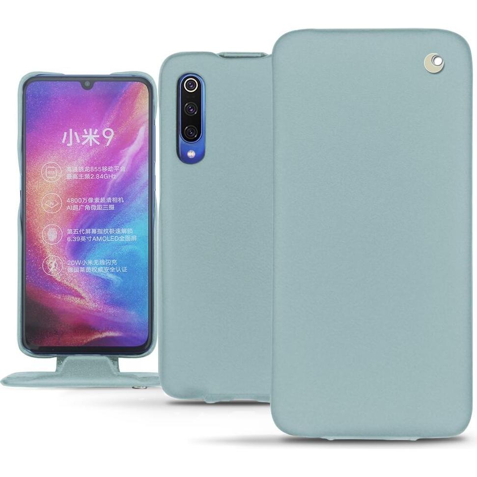 Noreve Lederschutzhülle vertikal (Xiaomi Mi 9), Smartphone Hülle, Blau