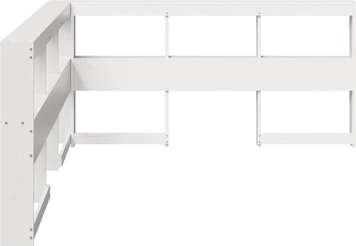 Immagine prodotto VidaXL Testiera con libreria a L bianca da 200 cm in legno di pino massiccio
