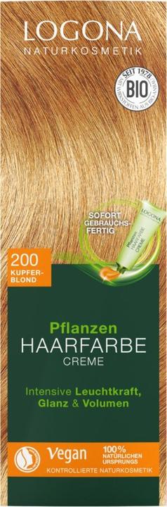 Produktbild Logona Pflanzenhaarfarbe Creme (200 kupferblond)