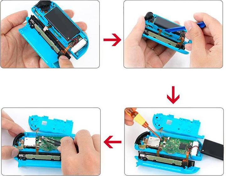 Immagine prodotto Ueli Express Set di riparazione per Joy Con Nintendo Switch 21 in 1 (Switch, Switch Lite)