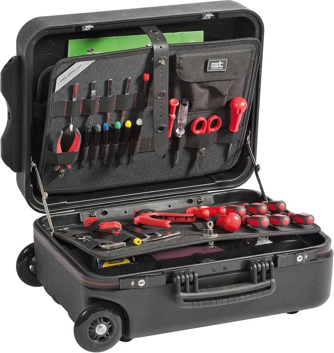 GT Line GT-Line Werkzeugkoffer Mega Wheels 190 PEL TSA Werkzeug-Trolley + Teleskopgriff