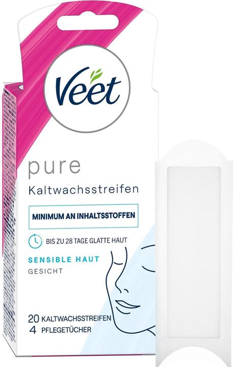 Produktbild Veet Kaltwachsstreifen sensitive Haut Gesicht (24 x, 13 g)