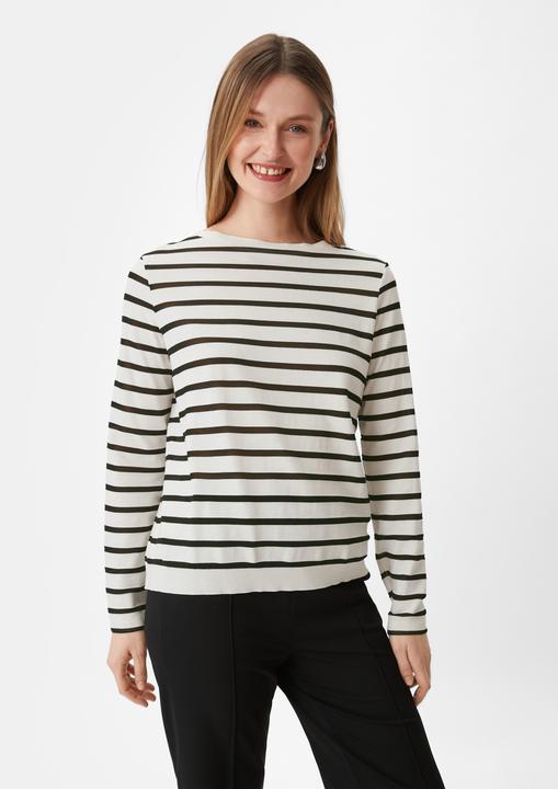 Image du produit Comma T-Shirt Streifenshirt mit U-Boot-Ausschnitt (32)