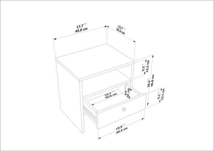 Produktbild Hanah Home Nova Nightstand
