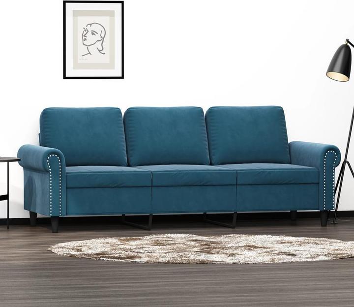 Produktbild vidaXL 3-Sitzer-Sofa 180 cm Samt (3-Sitzer)