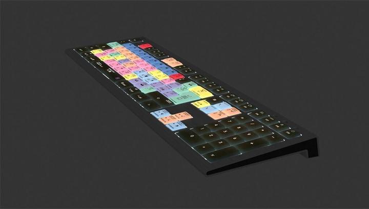 Actual product image Logickeyboard Adobe Premiere Pro CC Astra 2 Keyboard USB QWERTZ German Grey (Germany, Cable)