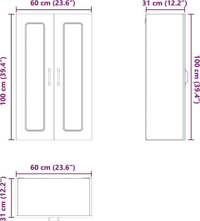 Immagine prodotto vidaXL Küchenschrank (60 x 31 x 100 cm)