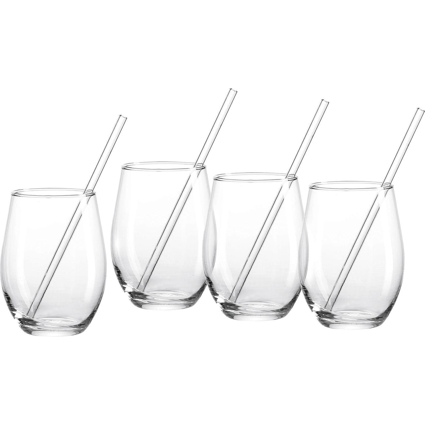 Ritzenhoff & Breker Set Gin + Trinkhalm 8tlg., Strohhalm, Transparent