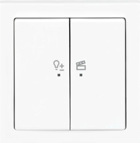 Actual product image Busch-Jaeger Busch-Jäger LED dimmer insert flex, 1-gang complete set with 2-gang operating element, wireless