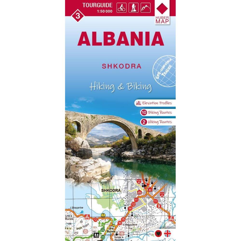 Albania hiking & biking 1:50000, Landkarte