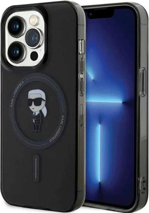 Karl Lagerfeld KLHMP14LHFCKNOK iPhone 14 Pro 6.1" czarny/black hardcase IML Ikonik MagSafe (Apple iPhone 14 Pro)