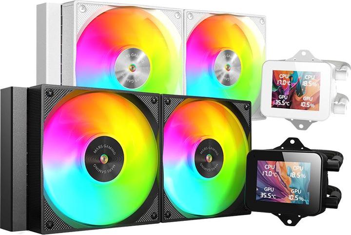 Image du produit Mars Gaming Kit Watercooling Aio Ml-Vision RGB - 240mm (Blanc)