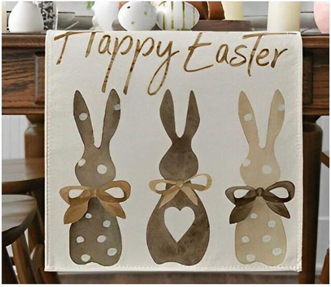 MU Style Rabbit Series Chemin de table pour Pâques (200x33 cm) (1x)