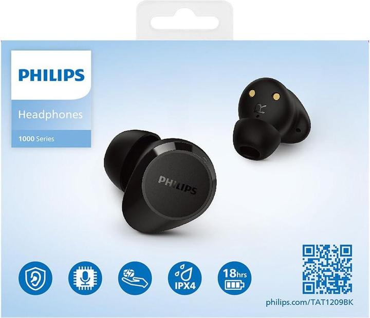 Actual product image Philips TAT1209BK/00 (No noise cancellation, 6 h, Wireless)