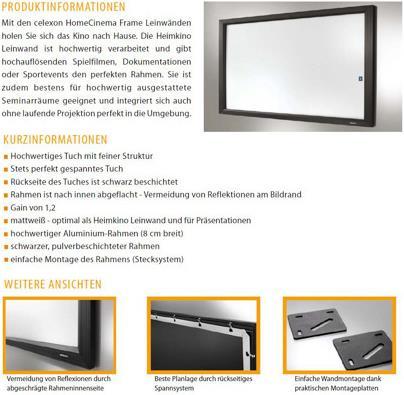 Actual product image Celexon HomeCinema Frame (81.50", 16:9)