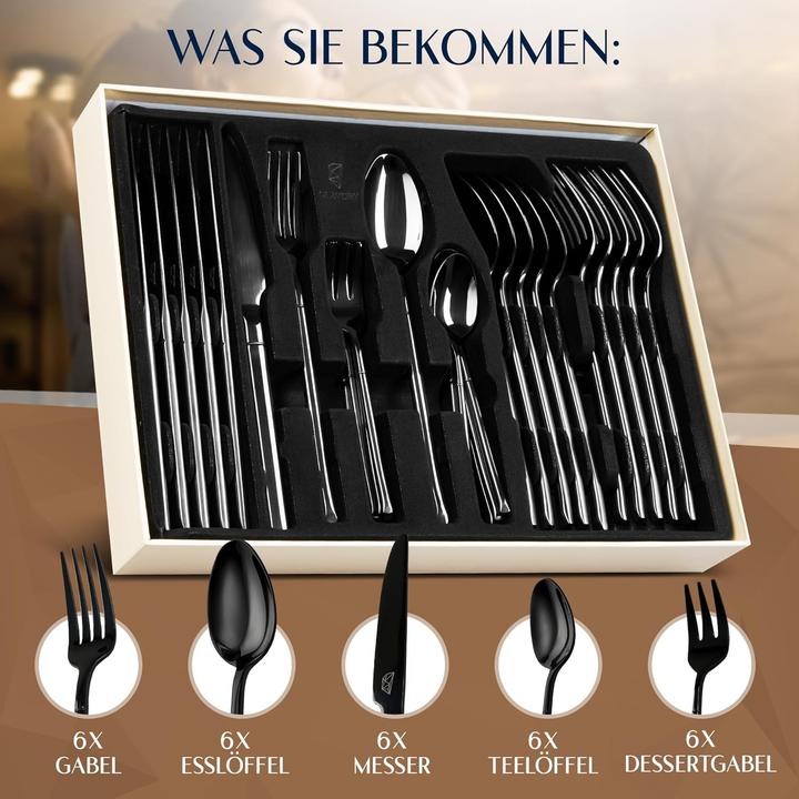 Produktbild Glavory Stellar 30-teiliges Besteck-Set (30 Stk., Besteck Set)