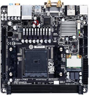 Actual product image Gigabyte Ga-F2a88xn-Wifi (FM2+, AMD A88X, Mini-ITX)