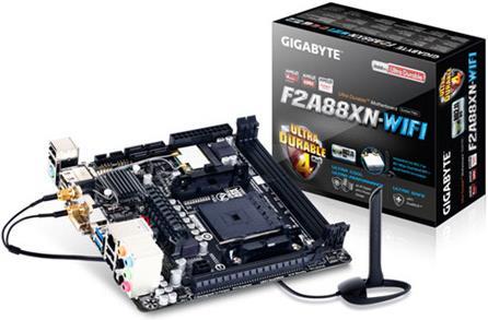 Actual product image Gigabyte Ga-F2a88xn-Wifi (FM2+, AMD A88X, Mini-ITX)