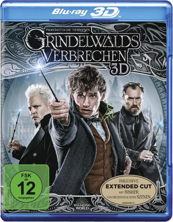Fantastic Beasts: Grindelwald's Crime 3D Blu Ray (3D Blu-ray, 2018, English, French, German, Hungarian, Portuguese, Romanian, Russian, Spanish)
