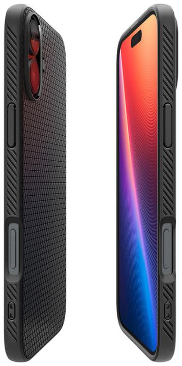 Actual product image Spigen Liquid Air iPhone 16 Plus czarny/matte black ACS08066 (Apple iPhone 16 Plus)