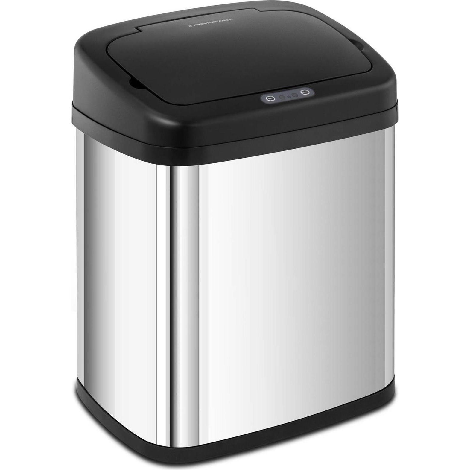 Fromm & Starck Mülleimer mit Sensor automatischer Abfalleimer Edelstahl Müllbeutel eckig 20 L, Abfalleimer, Silber