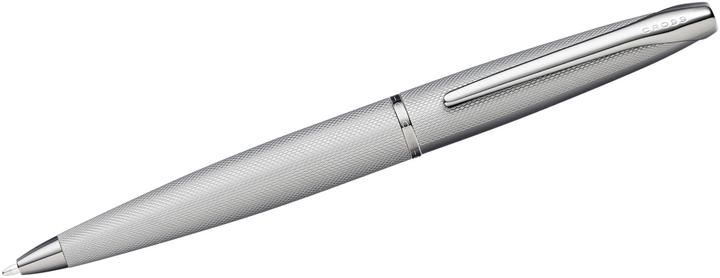 Productafbeelding Cross Twist action biros ATX titanium grijs diamantpatroon geschenkverpakking (Titaangrijs, 1x)