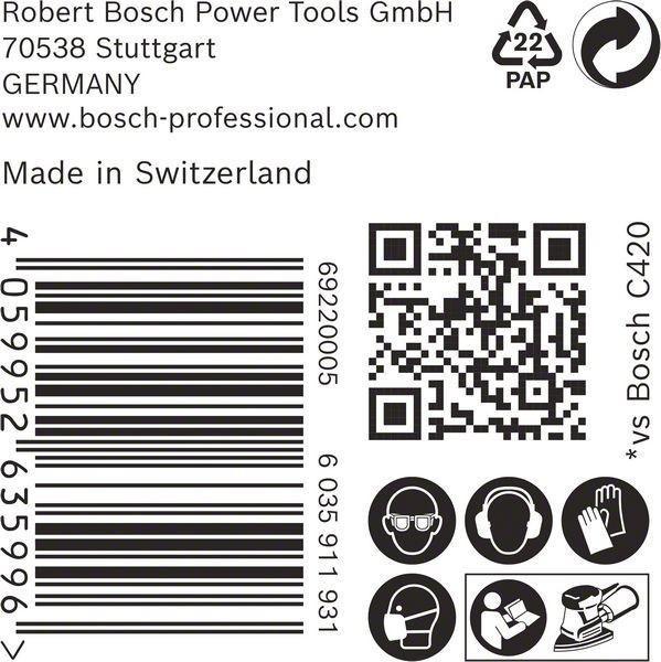 Actual product image Bosch Professional Zubehör EXPERT C470 sandpaper, 102 x 62/93 mm, G 120, 50 pieces (G120)