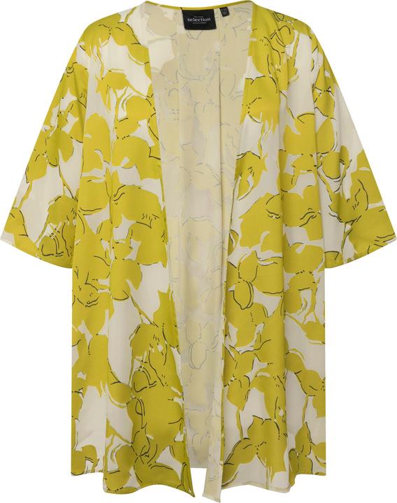 Produktbild Ulla Popken Indoorjacke, Ausbrenner, A-Linie, V-Ausschnitt, 3/4-Arm (58)