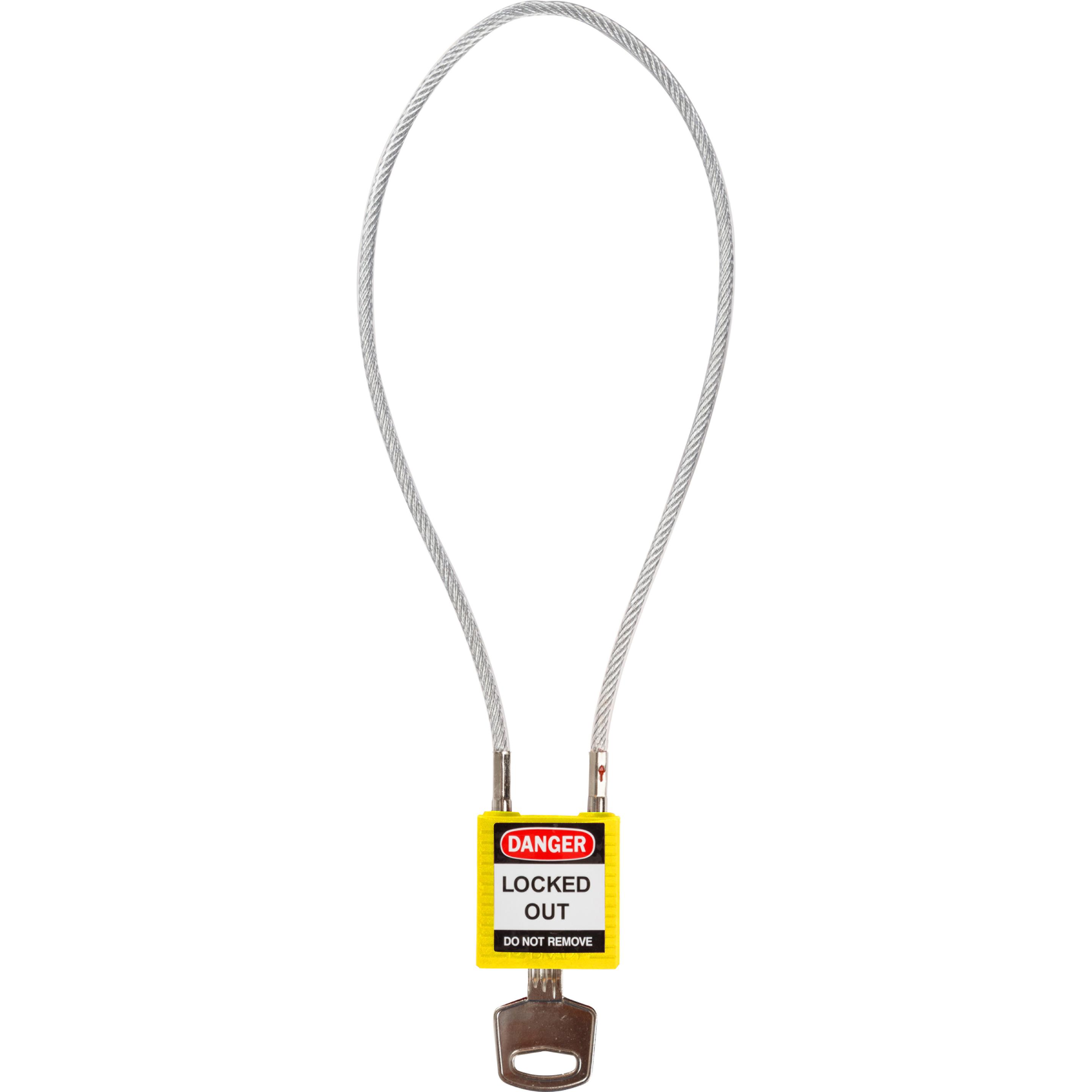 Thumbnail - Brady, Vorhängeschloss, SafetyPadlocks-CompactCable Keyed Yellow