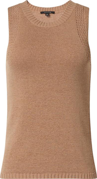 Produktbild Comma Strickpullunder Stricktop aus Baumwollmix mit Rippblende (40)