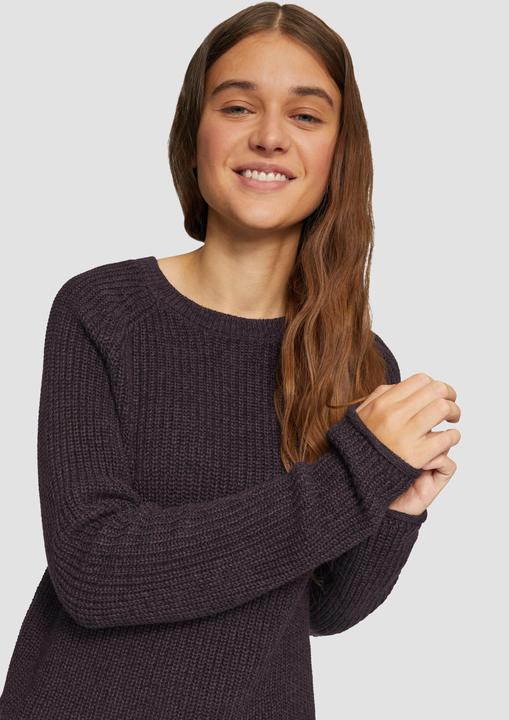 Produktbild s.Oliver Strickpullover Melierter Strickpullover mit Raglanärmeln (M)