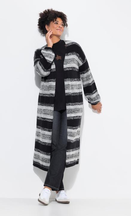 Immagine prodotto Janet & Joyce Strickjacke, extra lang, offene Form, Blockstreifen (54)