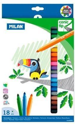 Produktbild Marker mit konischer Spitze, 18 MILAN-Farben (18x)