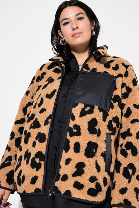Produktbild Studio Untold Teddyjacke, Loose Shape, Leomuster (54)