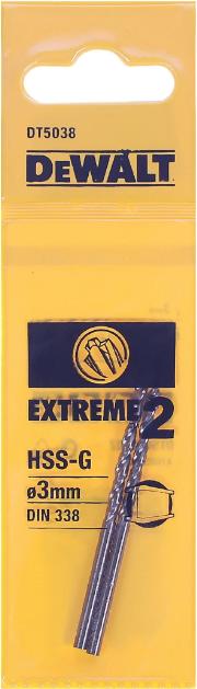 Image du produit DeWalt Mèches à métaux HSSG,EXTREME2 ø 3 mm, l (3 mm)