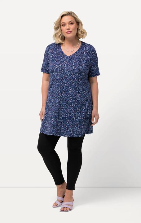 Actual product image Ulla Popken Tiny Floral Print Knit Tunic (46, 48)