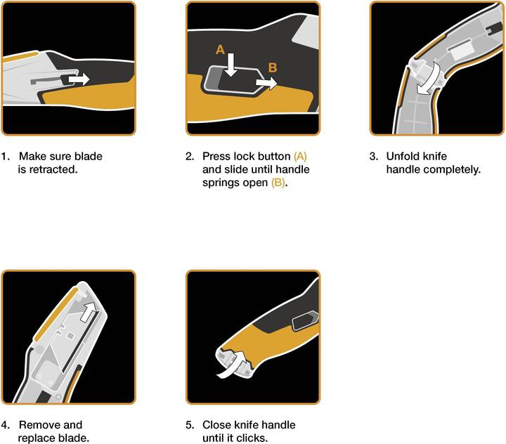 Produktbild Fiskars Universalmesser mit einziehbarer Klinge, Länge 17,7 cm, Rostfreier Stahl/Kunststoff, Schwarz (Cutter)