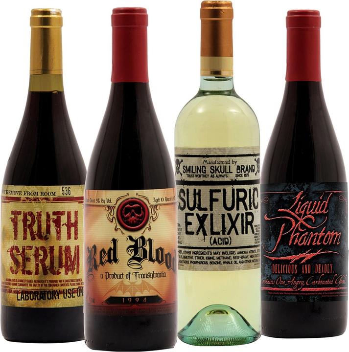 Produktbild Morbid Industries Halloween Flaschenetiketten Wein 1 (1 Stück)