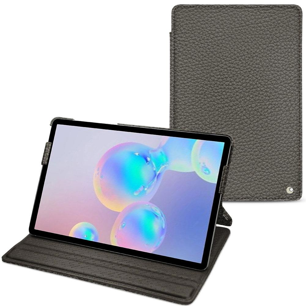 Thumbnail - Noreve Lederschutzhülle horizontal (Galaxy Tab S6), Tablet Hülle, Grau
