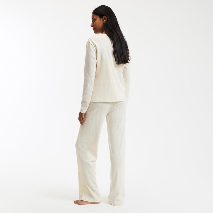 Produktbild La Redoute Collections Dreiteiliger Pyjama aus Pointelle (XL)