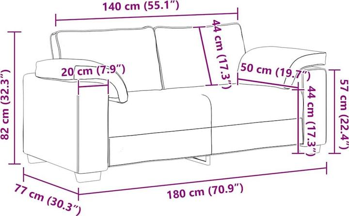 Produktbild vidaXL Sofa (2-Sitzer)