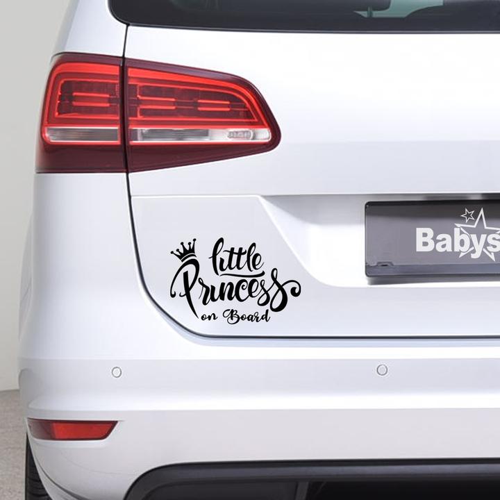 Produktbild Mac Baby Baby Autoaufkleber Little Princess on Board - Mädchen Schwarz