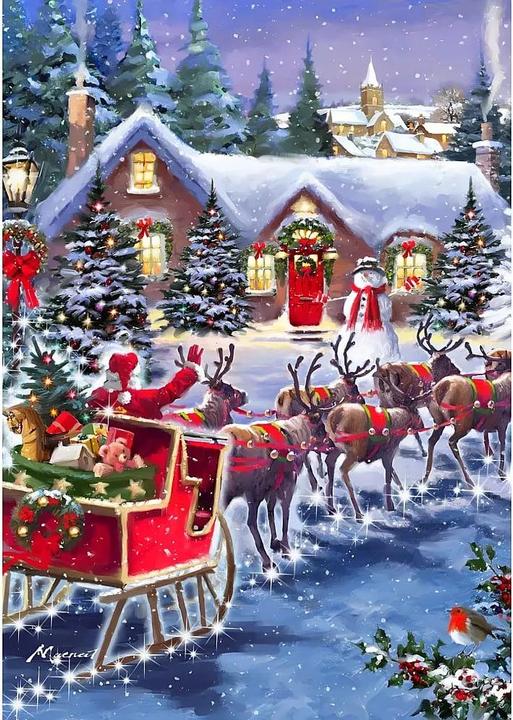 Immagine prodotto Bluebird Puzzle 1000 pezzi Babbo Natale e Slitta (1000 pezzi)