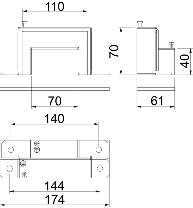 Actual product image OBO Bettermann OBO BSKM-RE 0711 Reducing piece for wall and ceiling mounting 70x110 (7 cm)