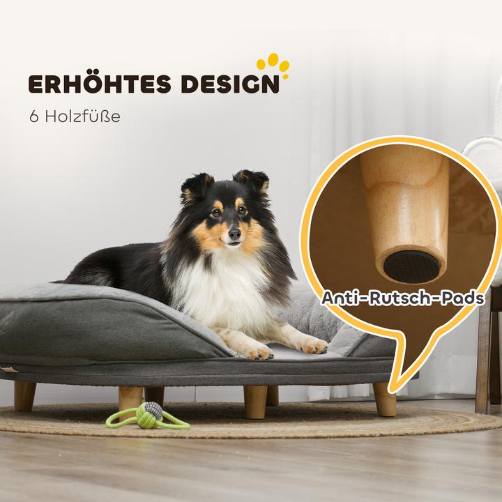 Actual product image PawHut Hundesofa Polyester, MDF Grau (Dog)