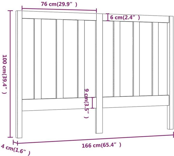 Image du produit VidaXL Lambertine (166 x 4 x 100 cm)